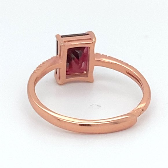 Pyrope Garnet 2.45ct Rose Gold Finish Solid 925 Sterling Silver Ring - Picture 4 of 6